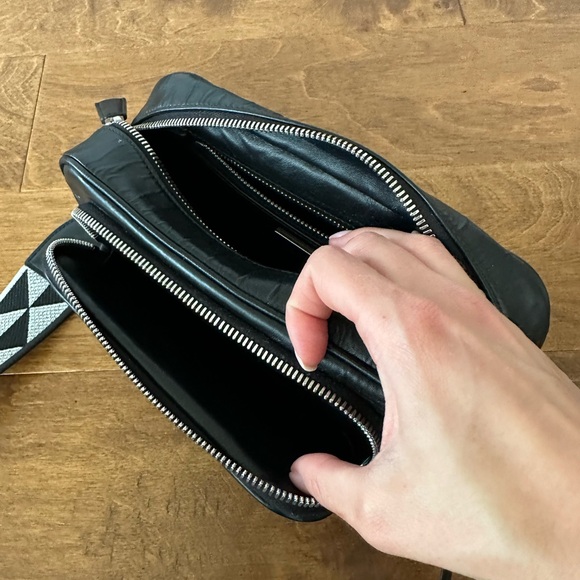 AUTHENTIC Nappa Antique Multi-Pocket Shoulder Bag Black - Picture 7 of 10